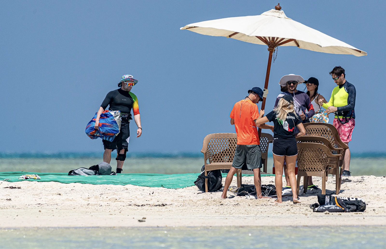 kitesurfing and relaxation
